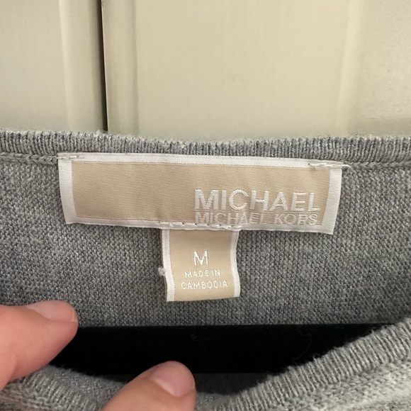 Michael Kors Heather Gray Knit Top - Picture 2 of 4